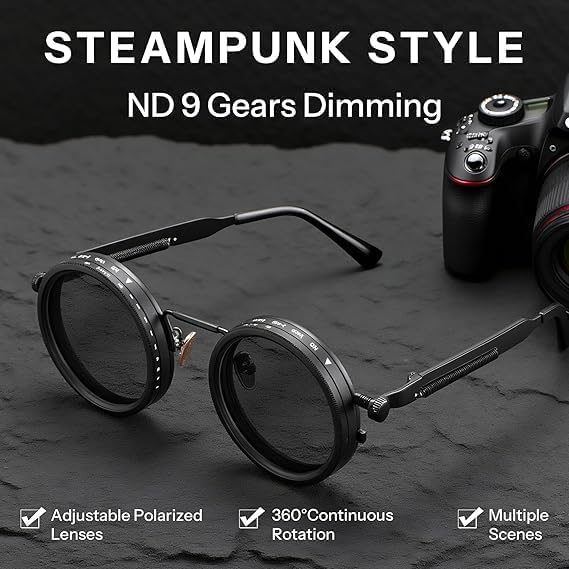 Adjustable Sunglasses Twist Brightness and filter 1-9 Levels fit