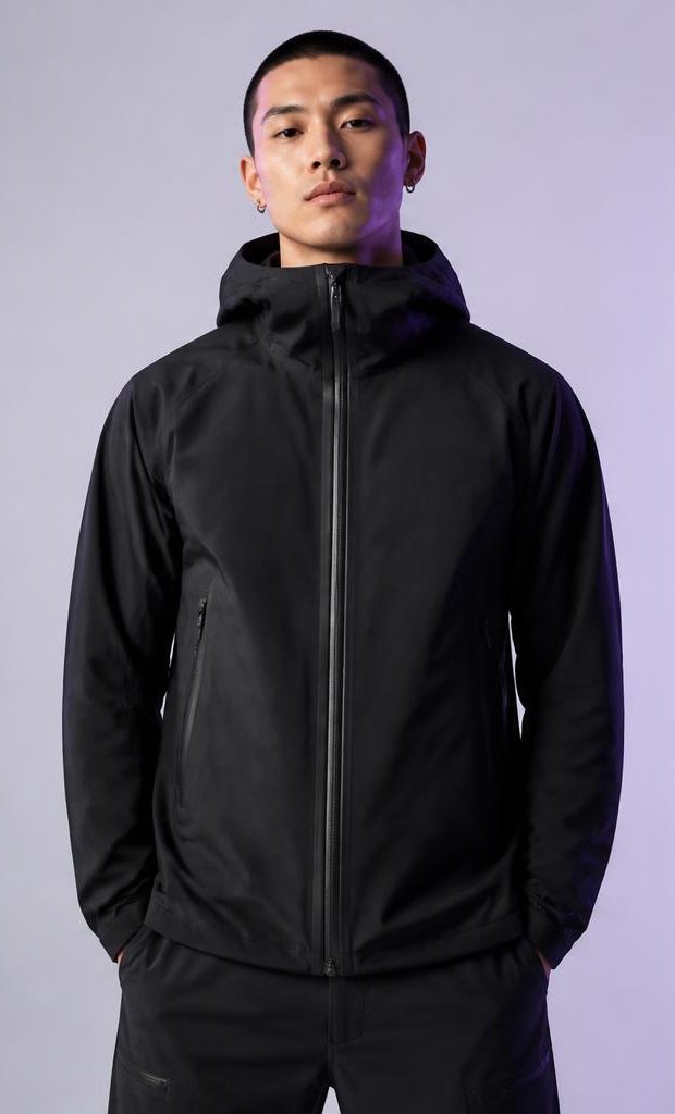 ZYKAA Orbit Nylon Jacket in Jet Black