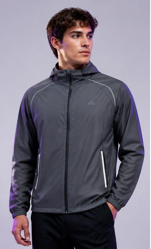 ZYKAA Night Run Windbreaker in Storm Grey