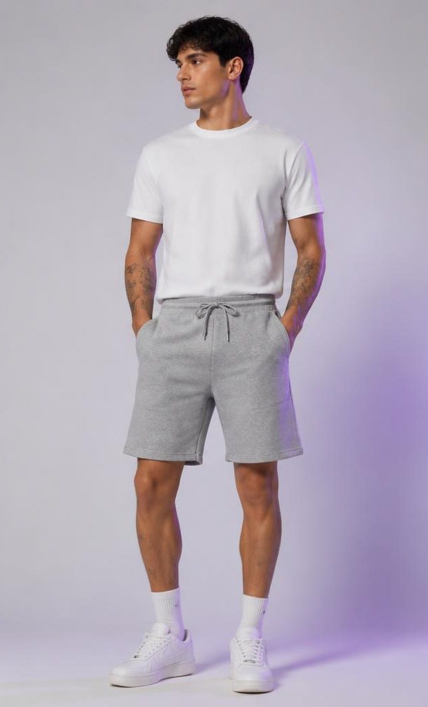 ZYKAA Core Sweat Shorts in Heather Grey