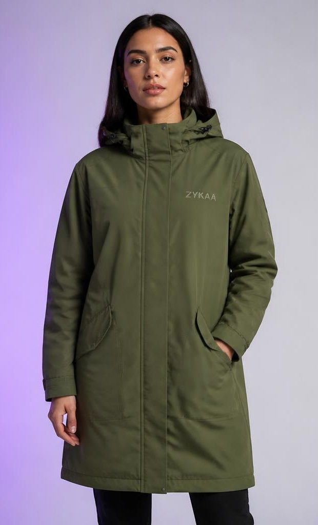 ZYKAA Studio Utility Parka in Olive