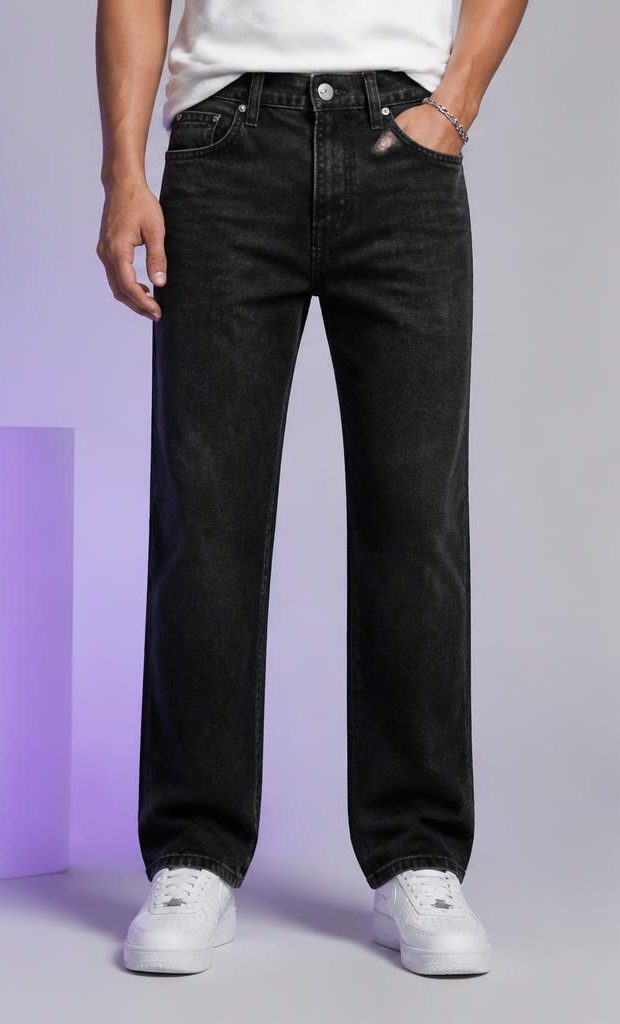 ZYKAA Drift Straight Jeans in Washed Black