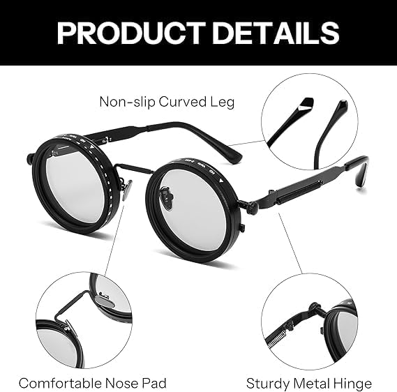 Adjustable Sunglasses Twist Brightness and filter 1-9 Levels fit