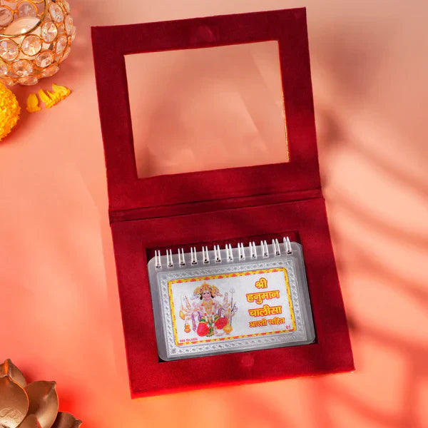 Pure Silver Hanuman Chalisa with Gift Box