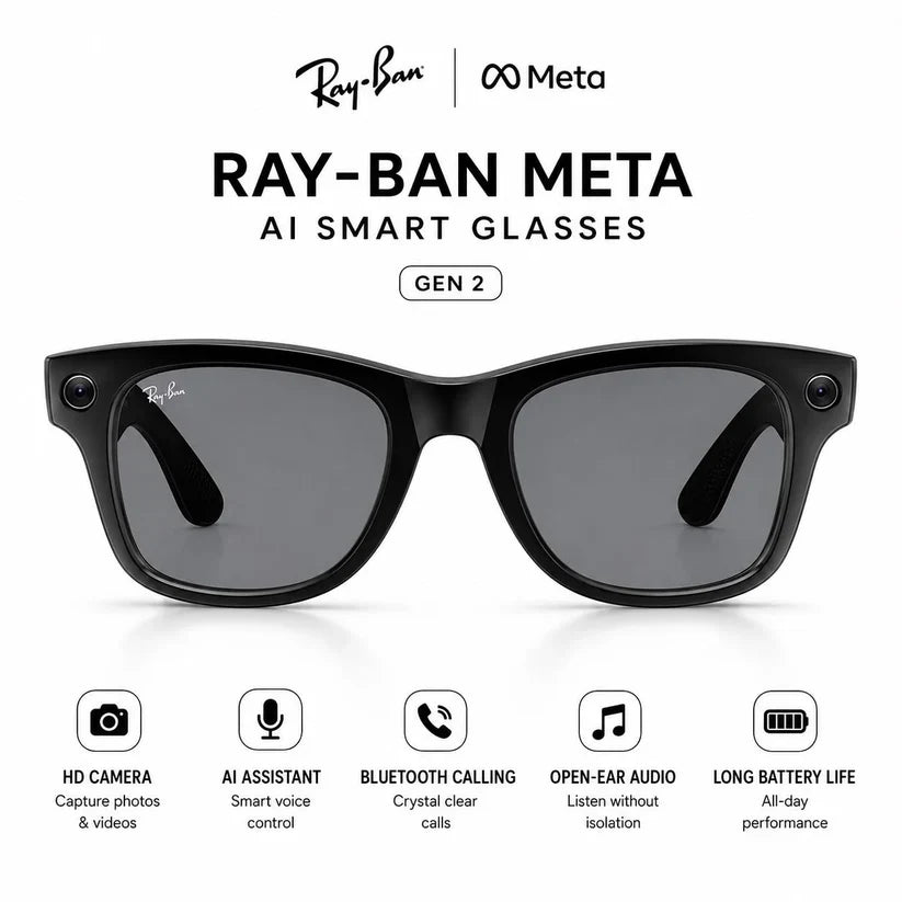 AI Smart Glasses (Gen 2) with night Vission, 12 Mp Camera & All Smart Features